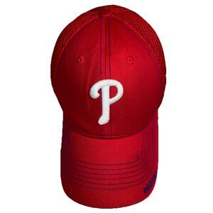 Phillies New Era 39Thirty Red MLB Genuine Merchandise Small-Medium Hat Used